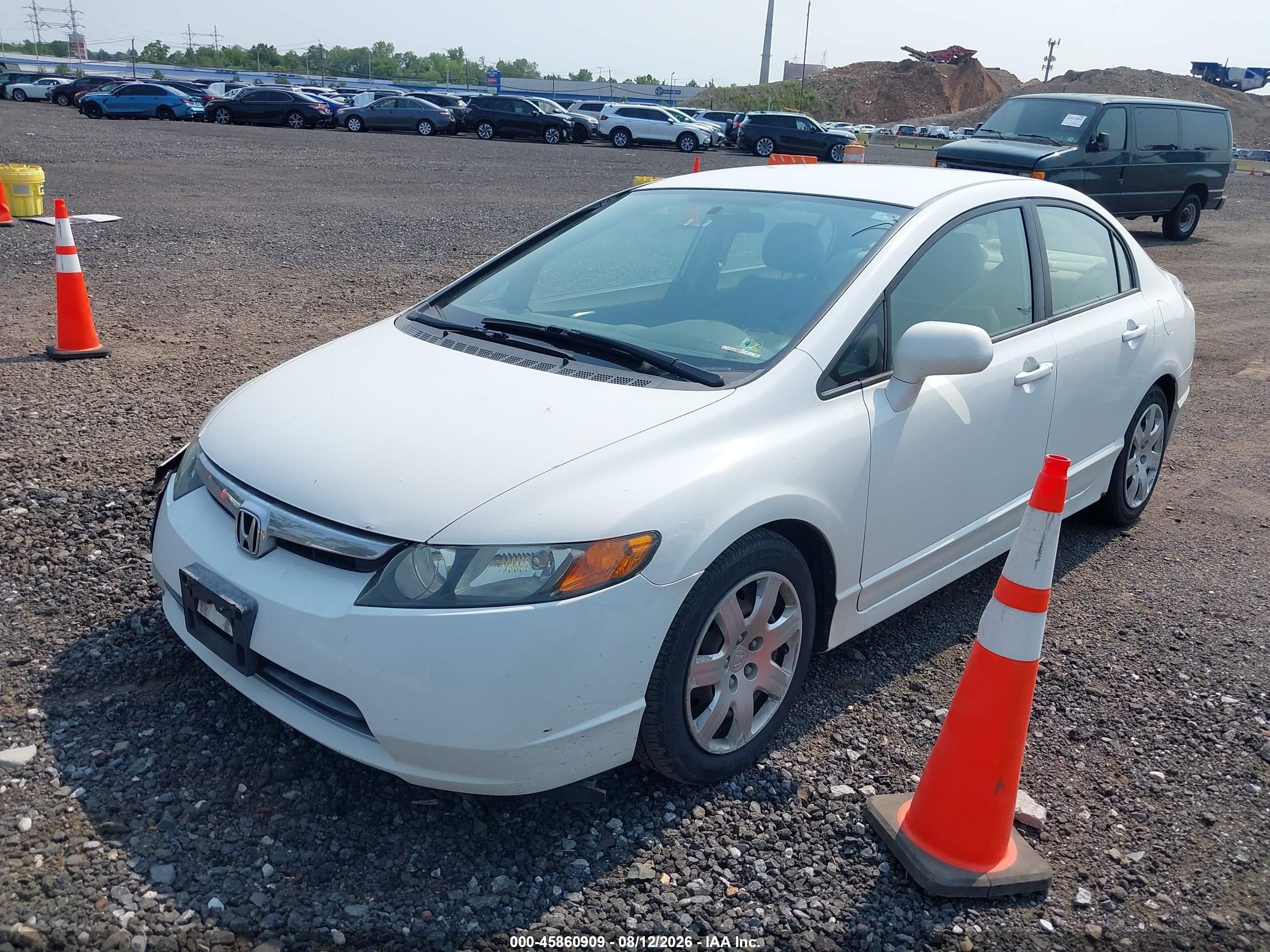 2006 Honda Civic Lx White vin: 1HGFA16586L126311