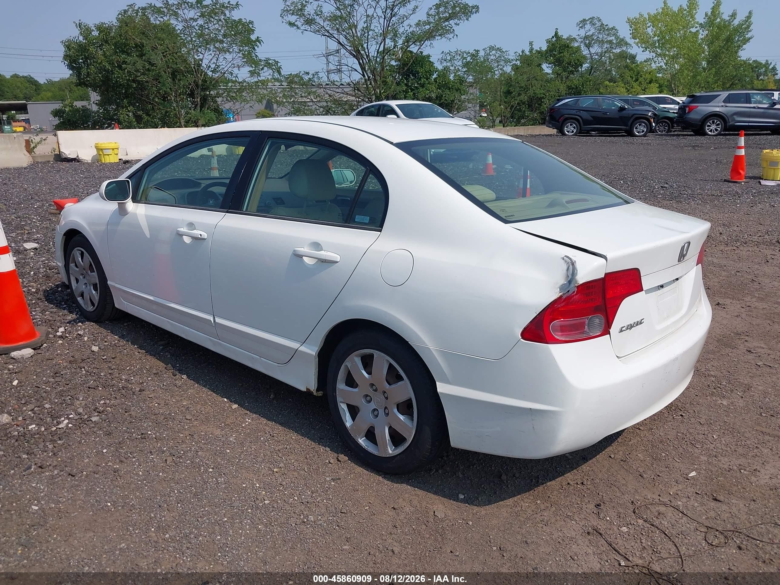 2006 Honda Civic Lx White vin: 1HGFA16586L126311