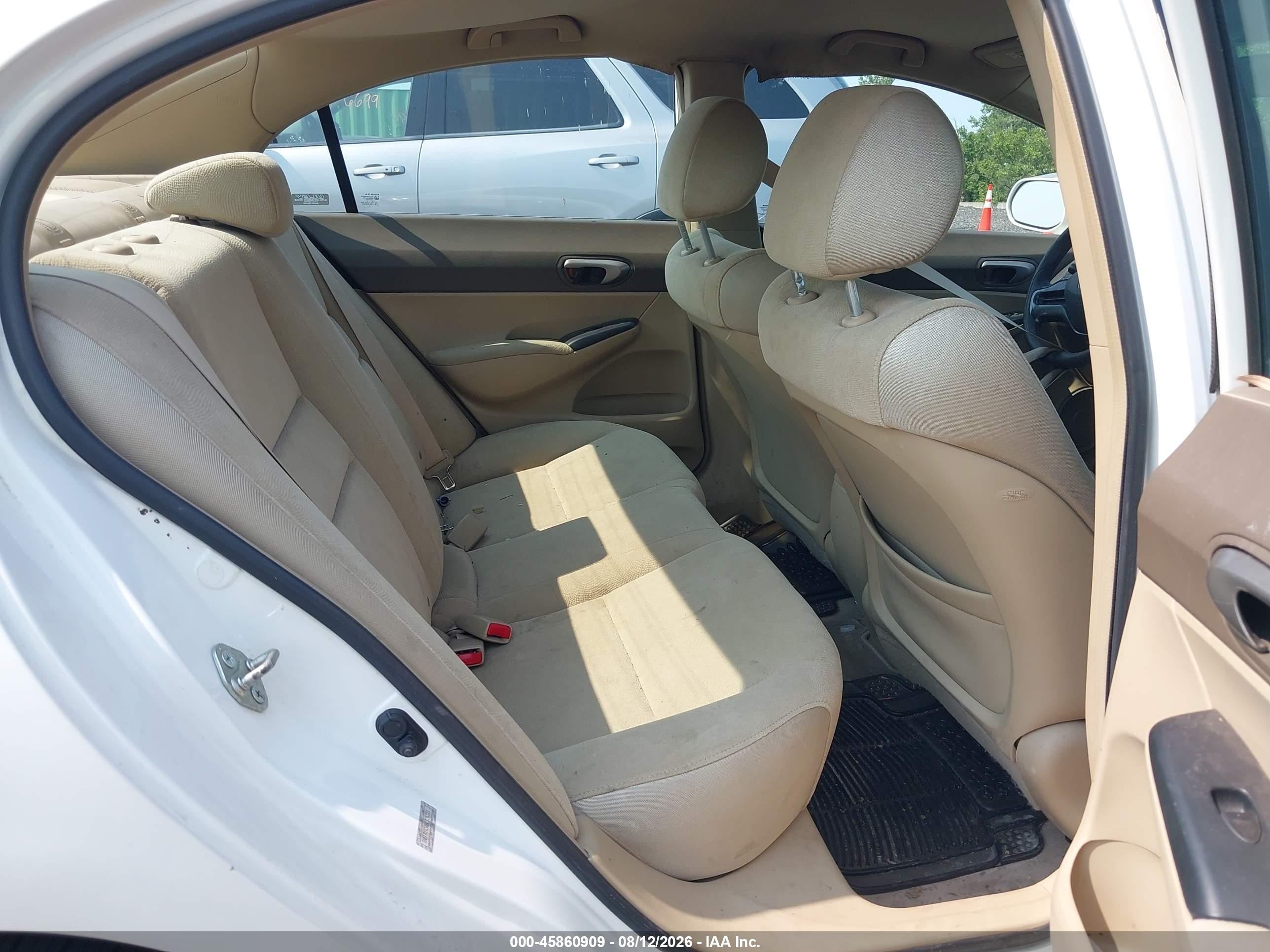 2006 Honda Civic Lx White vin: 1HGFA16586L126311