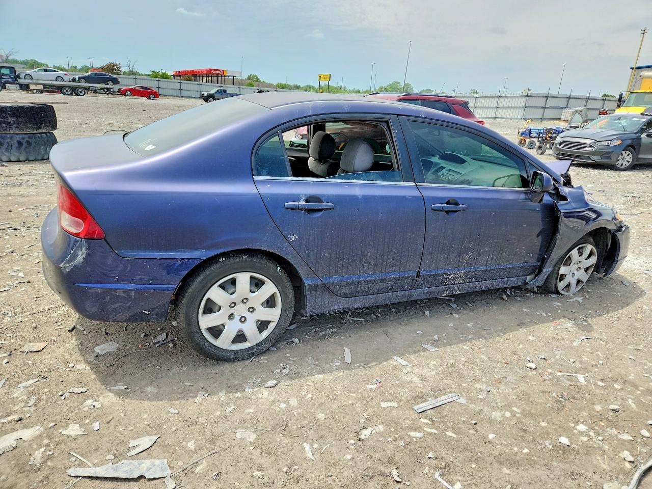 2006 Honda Civic Lx Blue vin: 1HGFA16586L131038