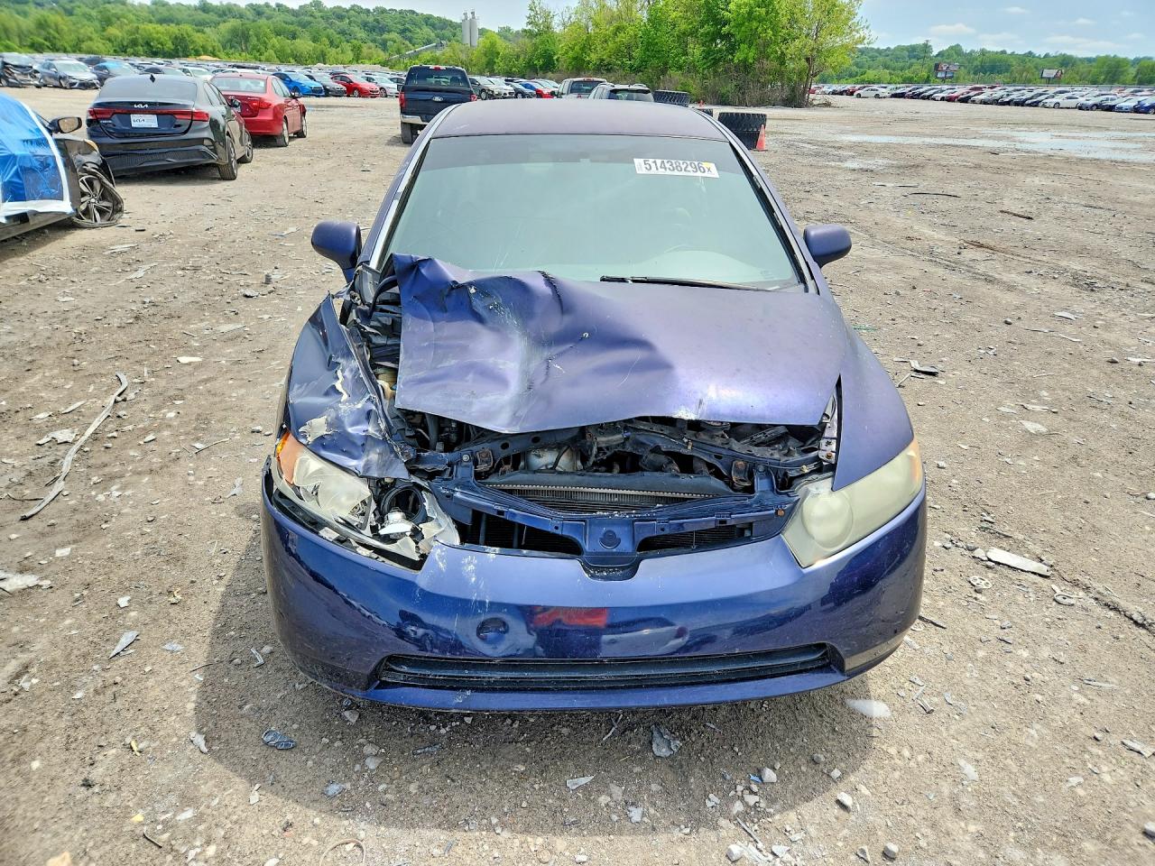 2006 Honda Civic Lx Blue vin: 1HGFA16586L131038