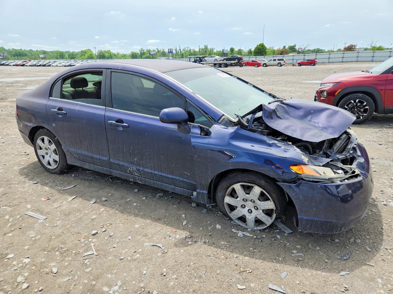 2006 Honda Civic Lx Blue vin: 1HGFA16586L131038