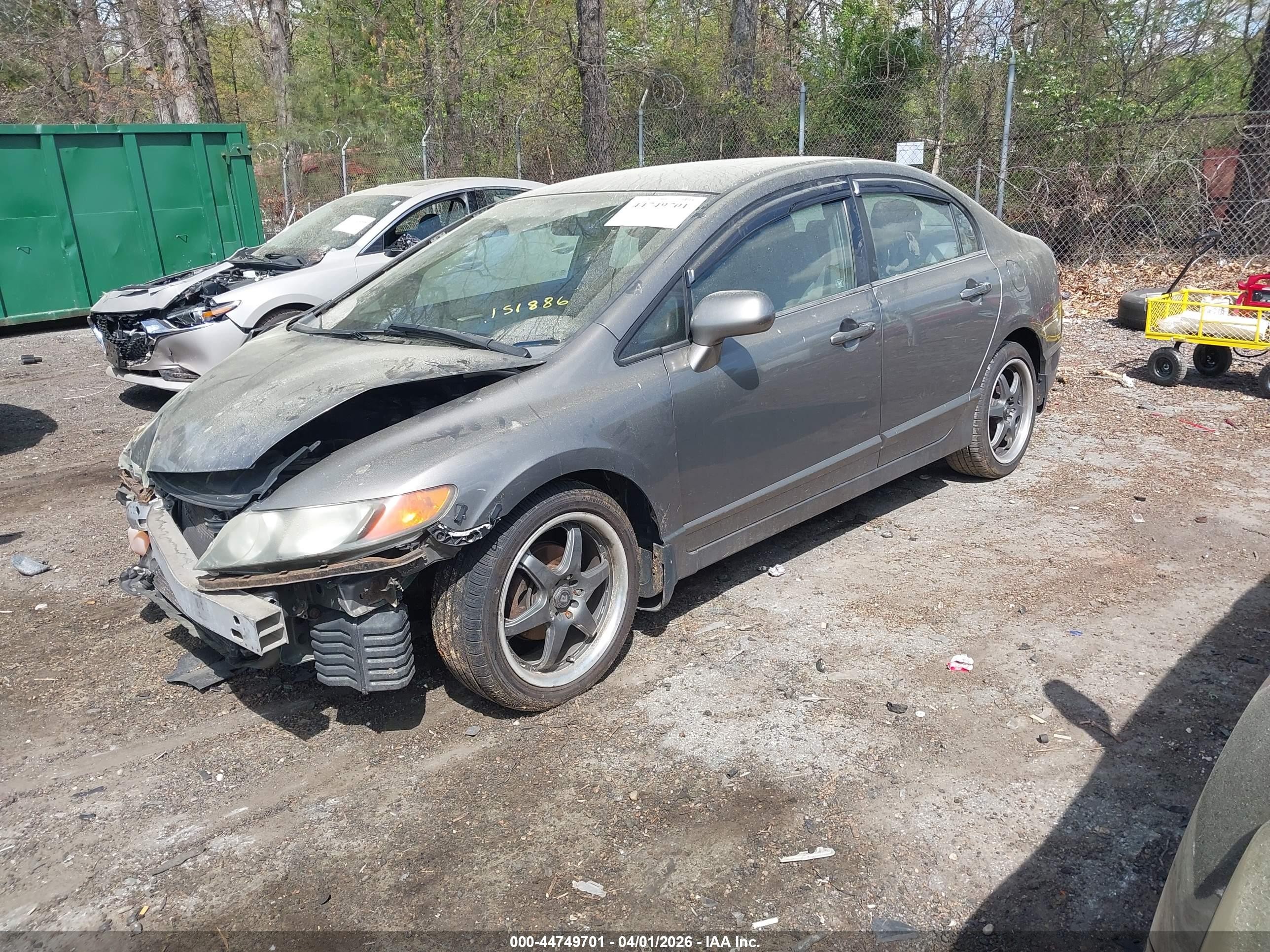 2006 Honda Civic Lx Gray vin: 1HGFA16586L151886