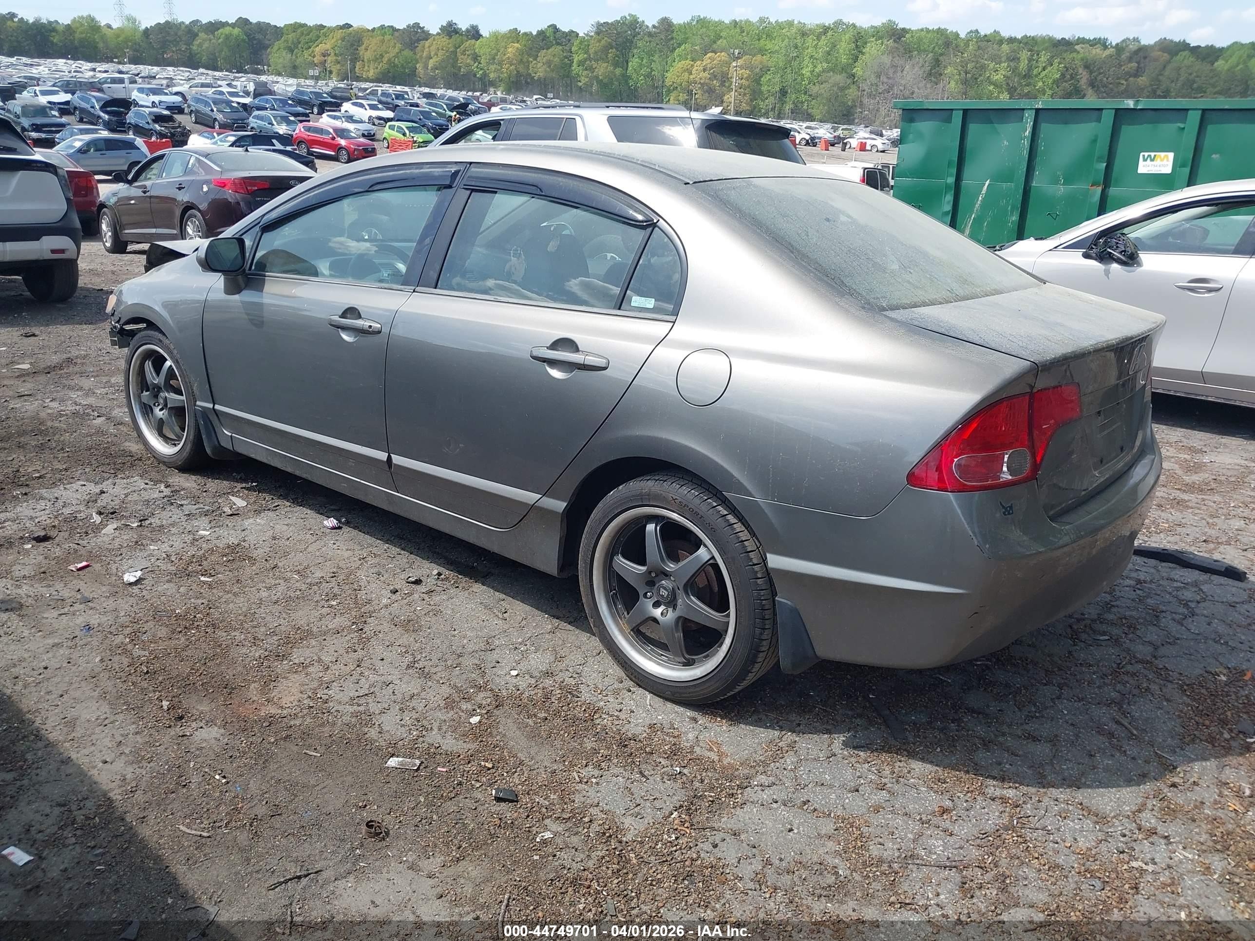 2006 Honda Civic Lx Gray vin: 1HGFA16586L151886