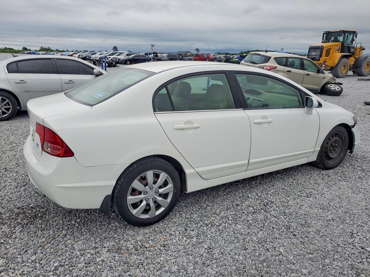 2007 Honda Civic Lx White vin: 1HGFA16587L017235