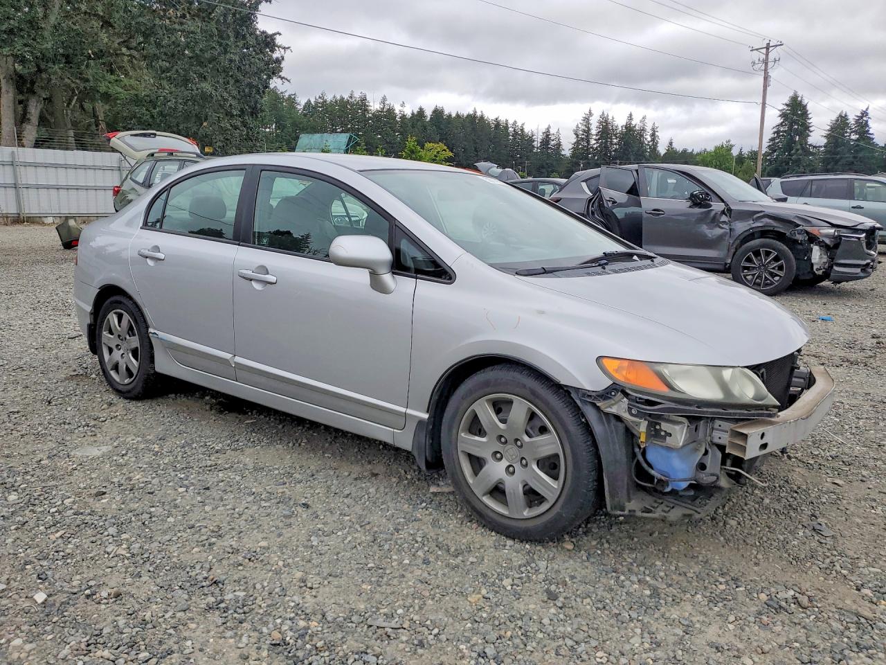 2007 Honda Civic Lx Silver vin: 1HGFA16587L027473
