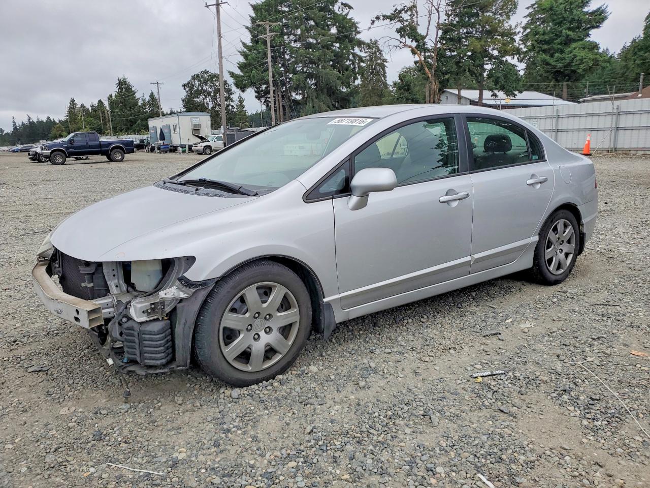 2007 Honda Civic Lx Silver vin: 1HGFA16587L027473