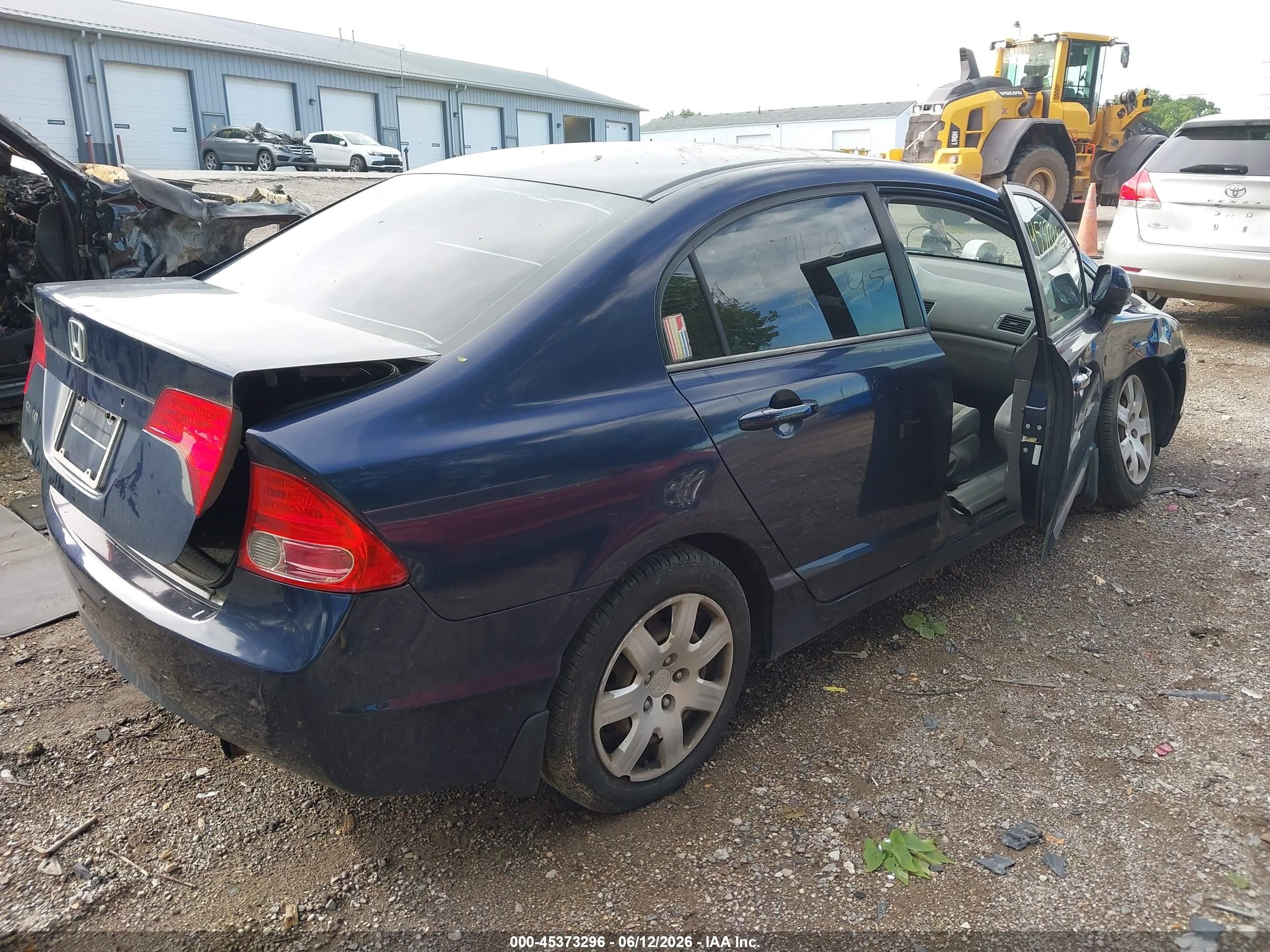 2007 Honda Civic Lx Blue vin: 1HGFA16587L034178