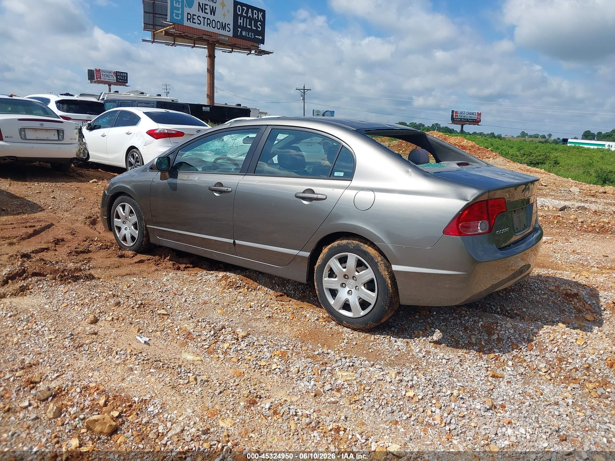 2007 Honda Civic Lx Gray vin: 1HGFA16587L045469