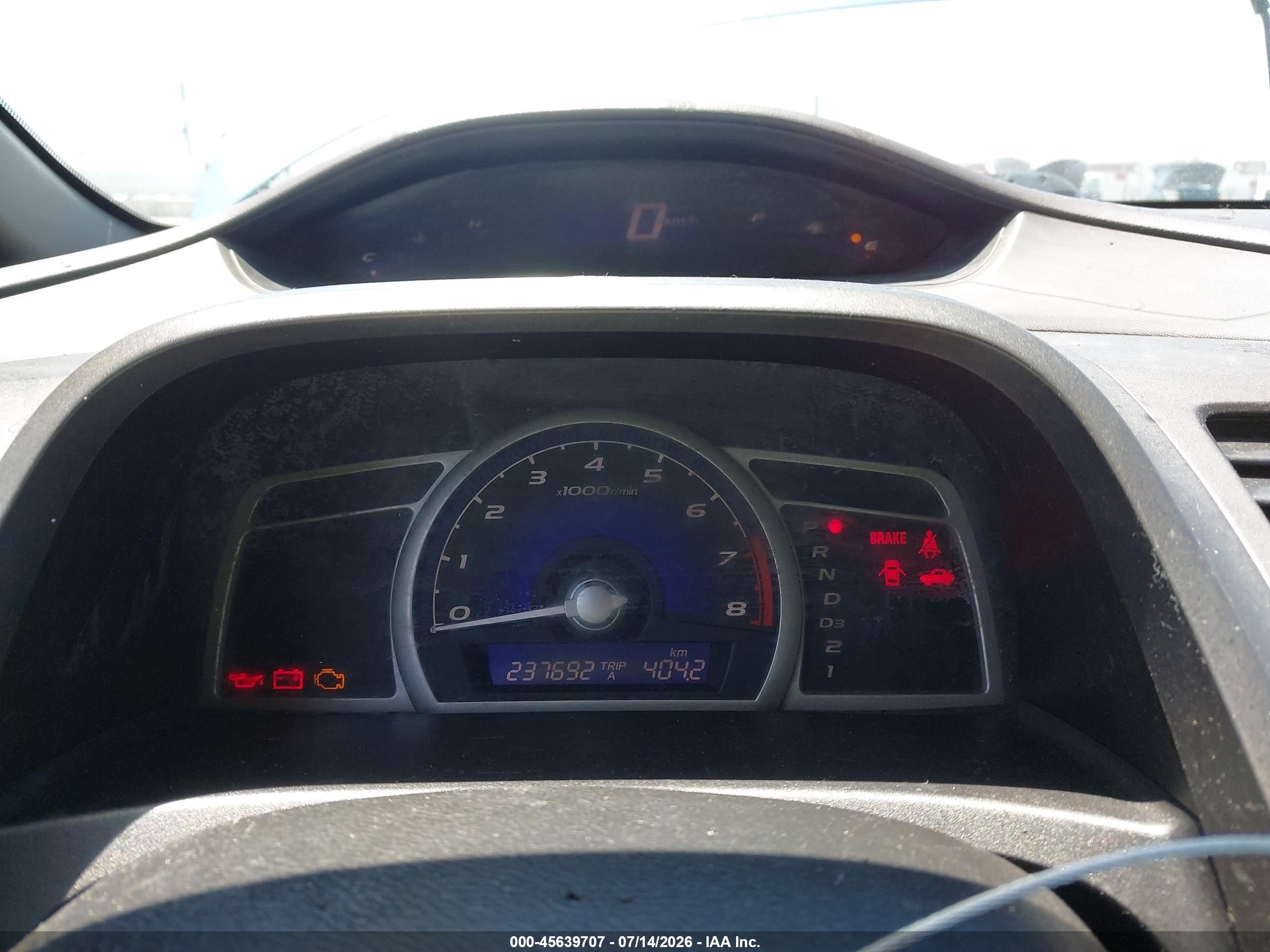 2007 Honda Civic Lx Blue vin: 1HGFA16587L055516