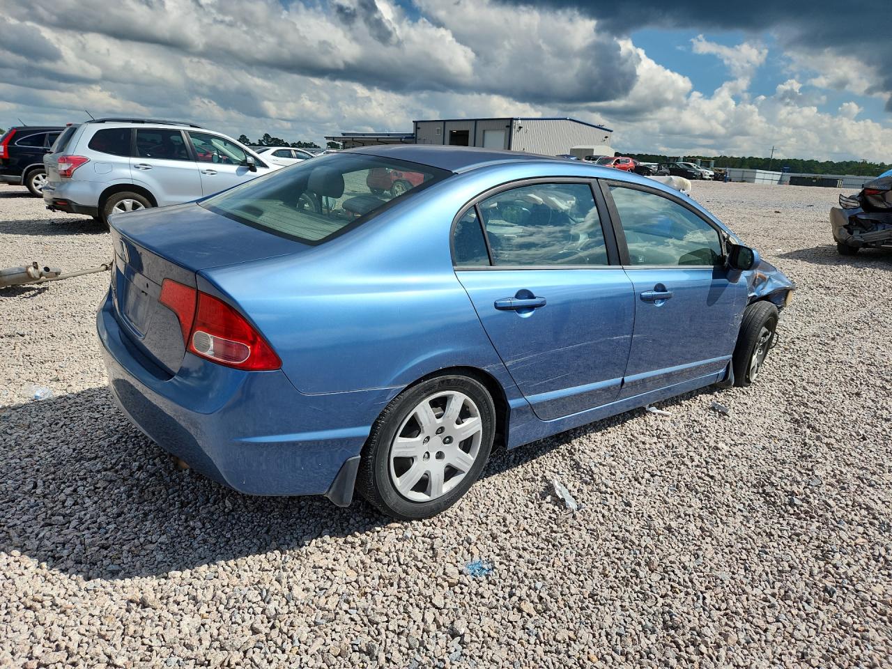 2007 Honda Civic Lx Blue vin: 1HGFA16587L056178