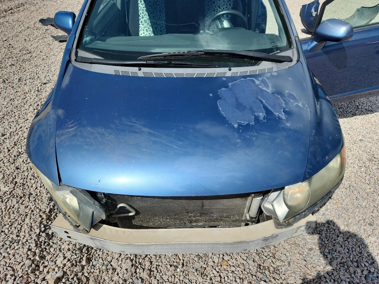 2007 Honda Civic Lx Blue vin: 1HGFA16587L056178