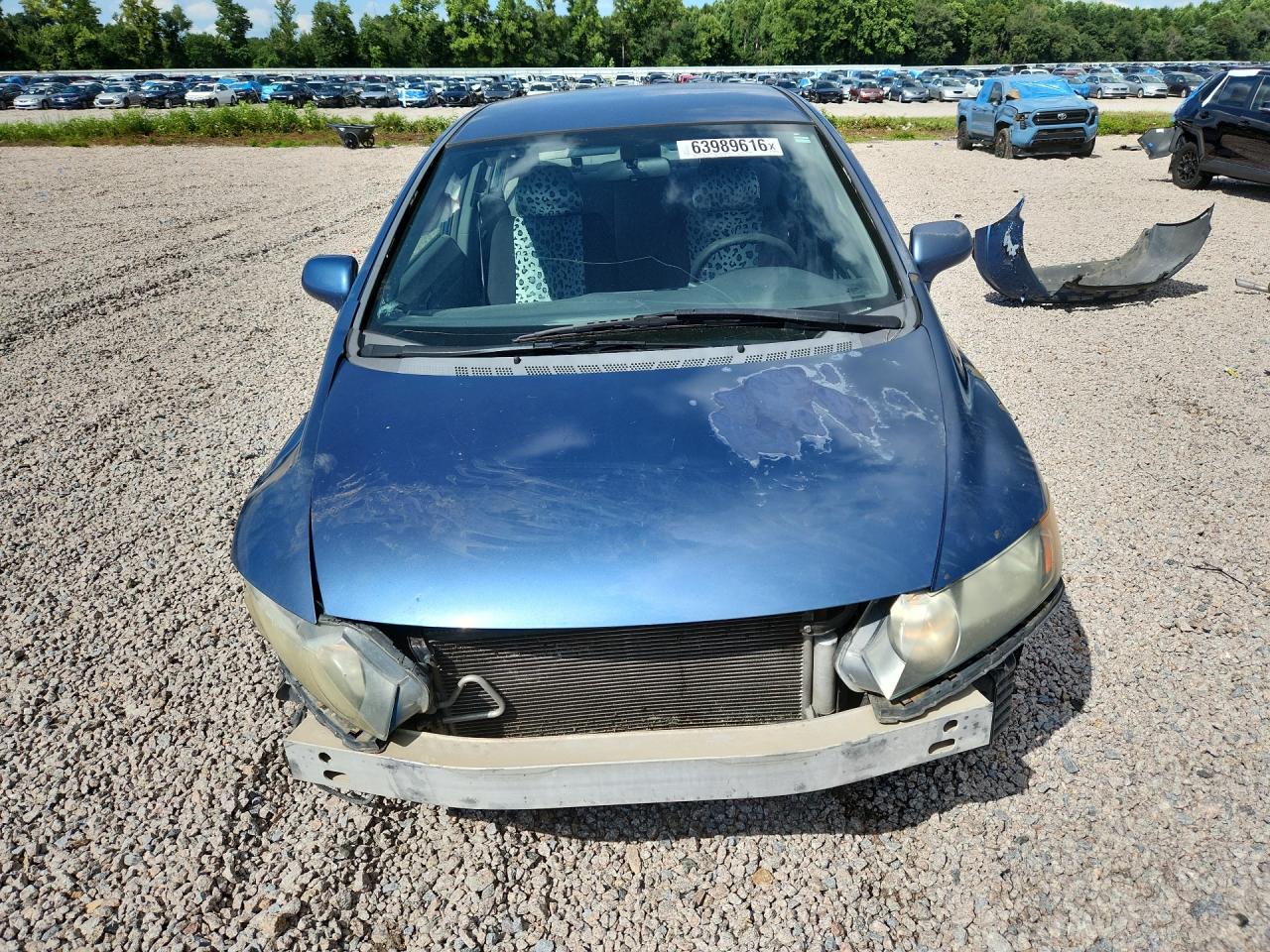 2007 Honda Civic Lx Blue vin: 1HGFA16587L056178