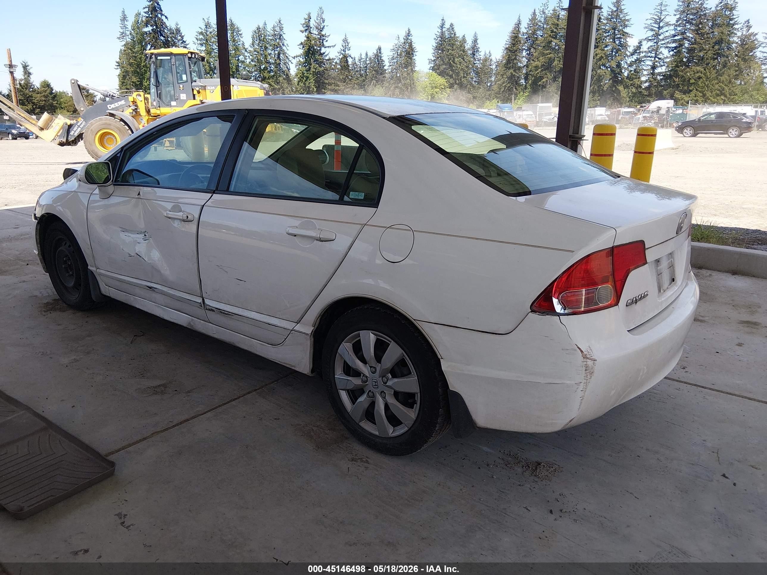2007 Honda Civic Lx White vin: 1HGFA16587L085390