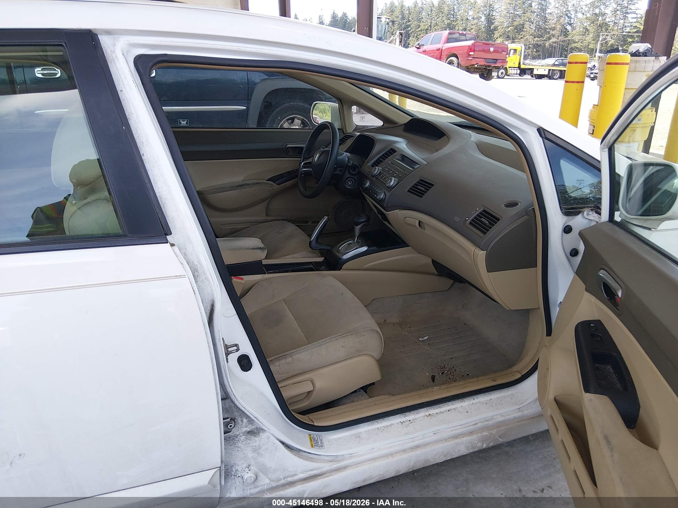 2007 Honda Civic Lx White vin: 1HGFA16587L085390