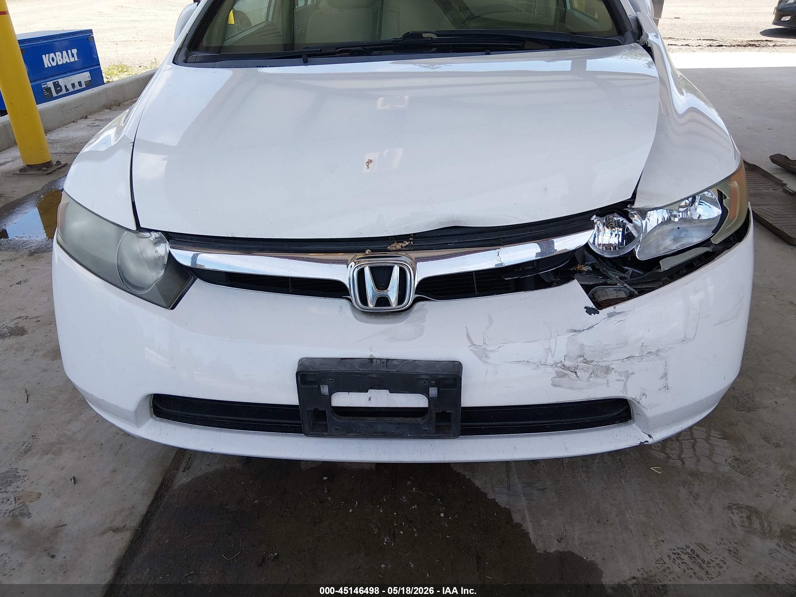 2007 Honda Civic Lx White vin: 1HGFA16587L085390