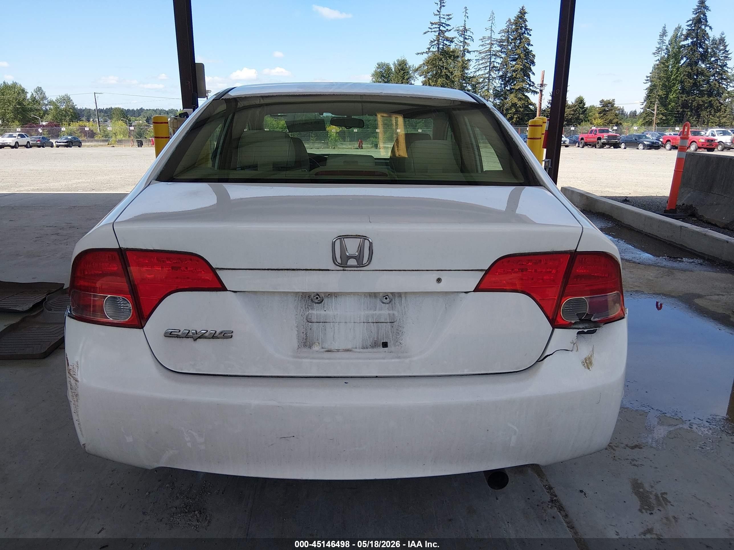 2007 Honda Civic Lx White vin: 1HGFA16587L085390