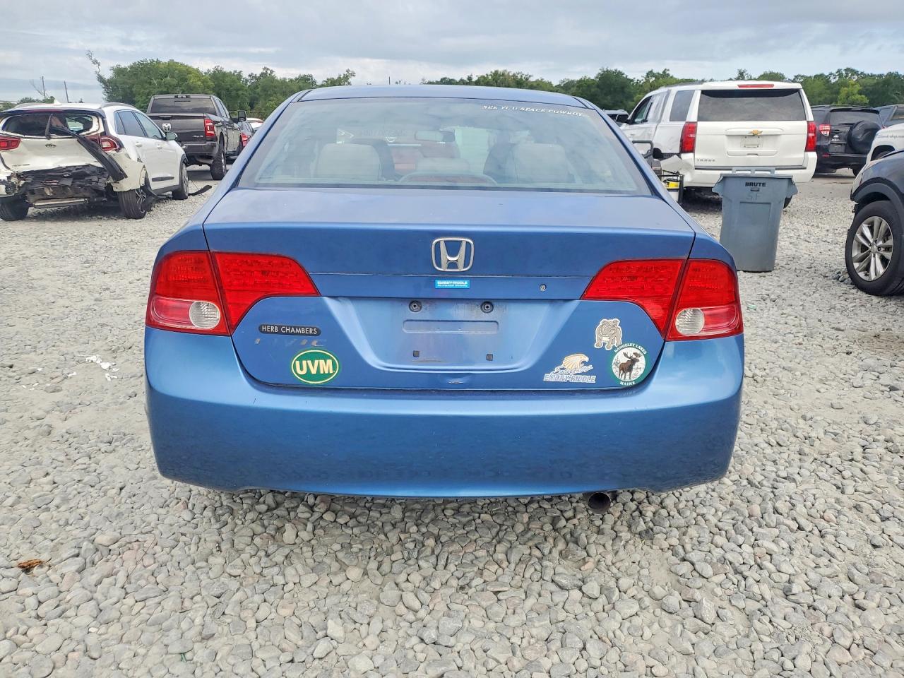 2007 Honda Civic Lx Blue vin: 1HGFA16587L097541