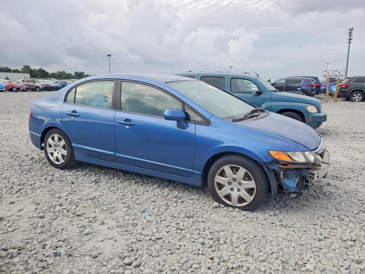 2007 Honda Civic Lx Blue vin: 1HGFA16587L097541