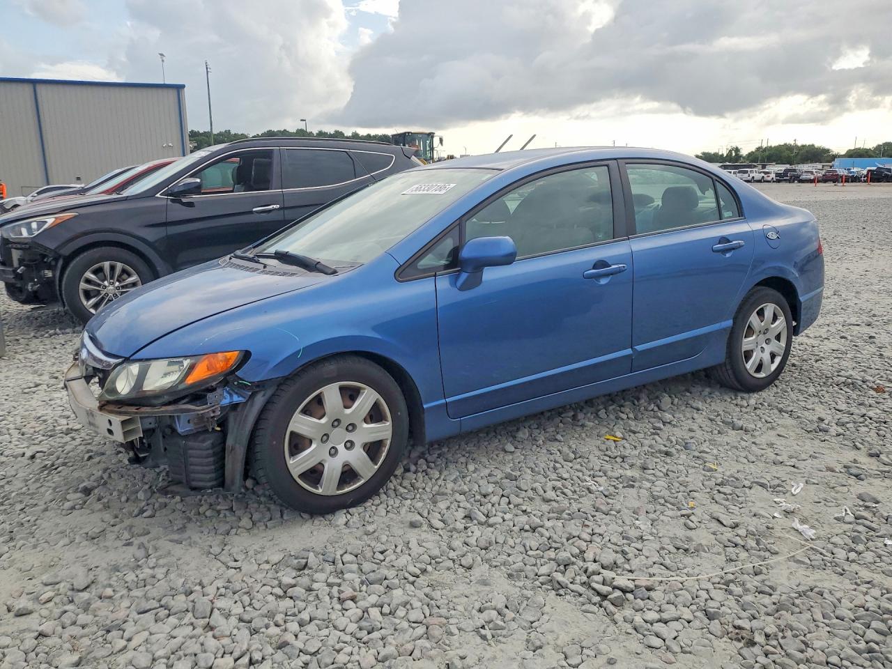 2007 Honda Civic Lx Blue vin: 1HGFA16587L097541