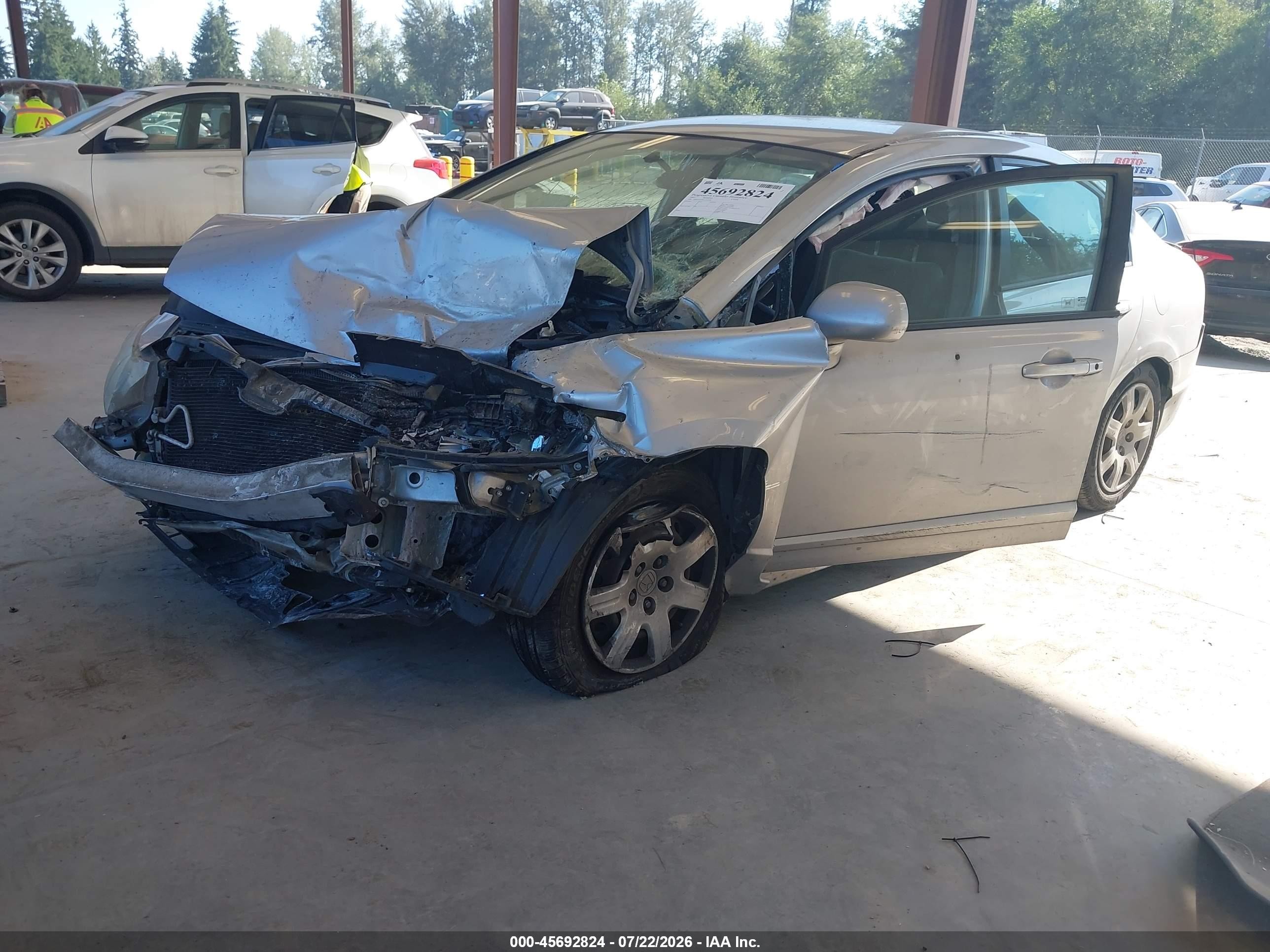 2007 Honda Civic Lx Silver vin: 1HGFA16587L101930