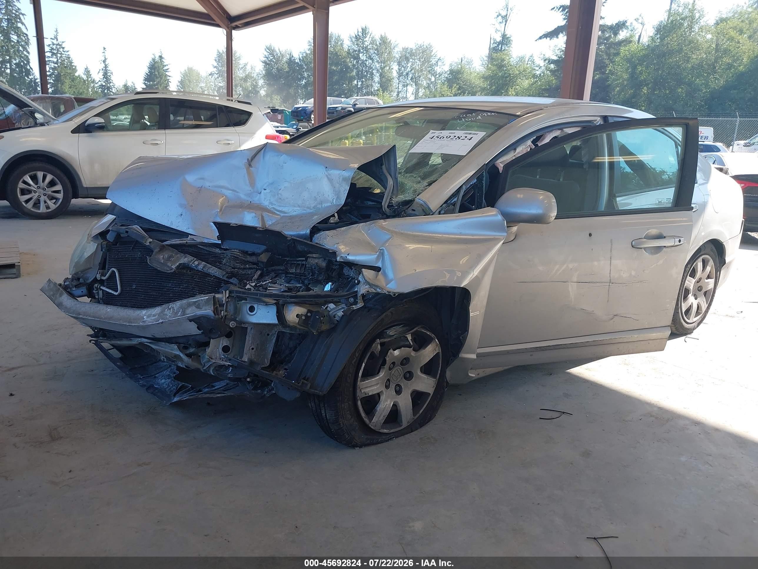 2007 Honda Civic Lx Silver vin: 1HGFA16587L101930