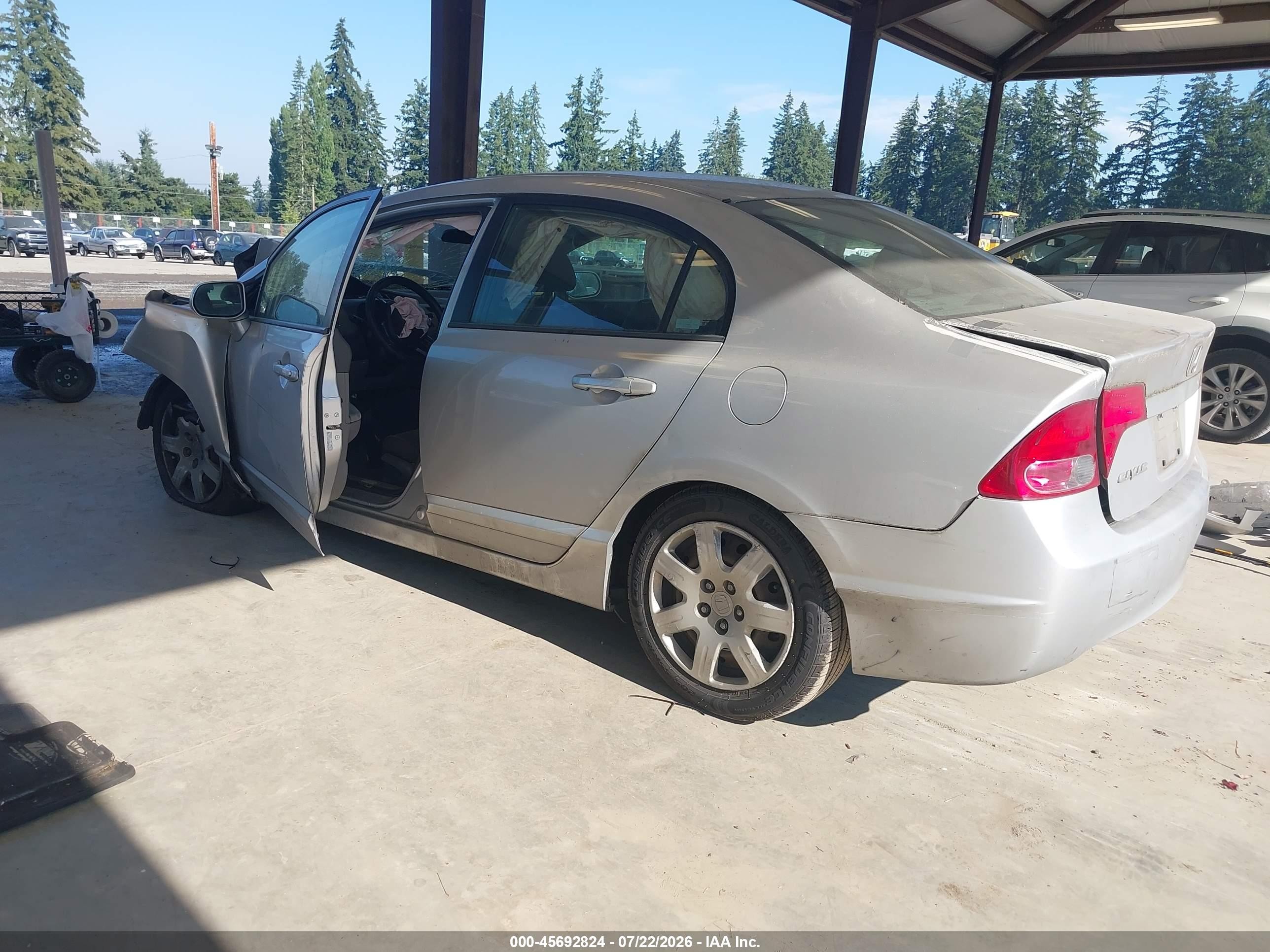 2007 Honda Civic Lx Silver vin: 1HGFA16587L101930
