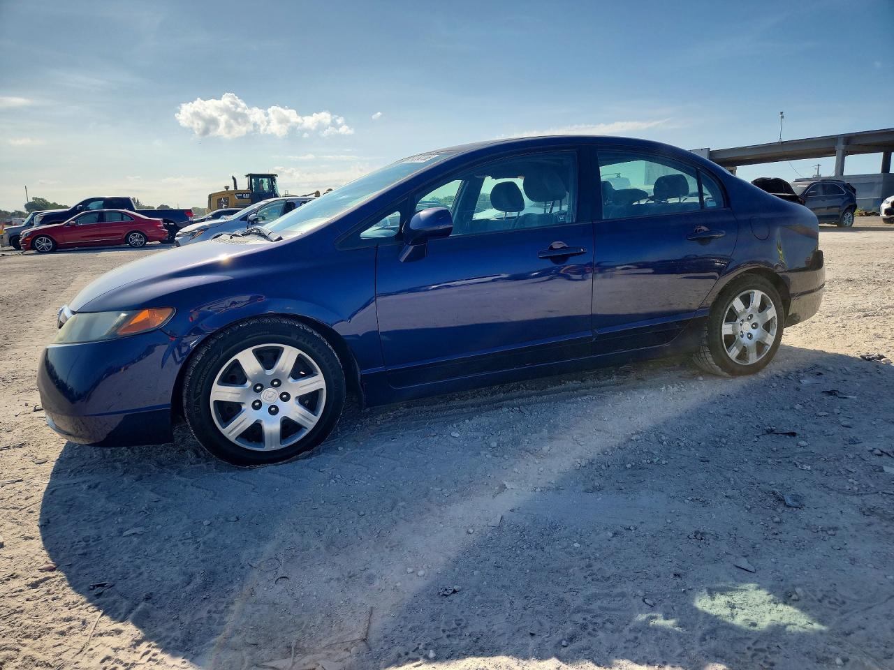 2007 Honda Civic Lx Blue vin: 1HGFA16587L125273