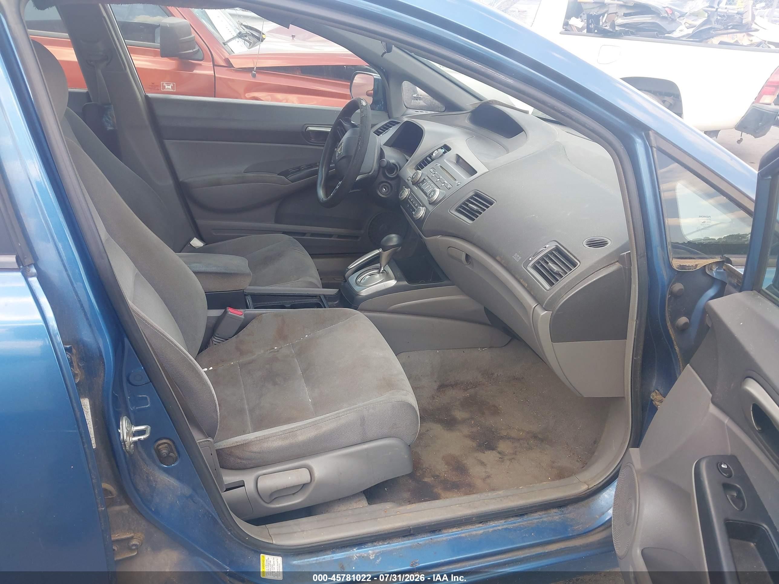 2007 Honda Civic Lx Blue vin: 1HGFA16587L133471