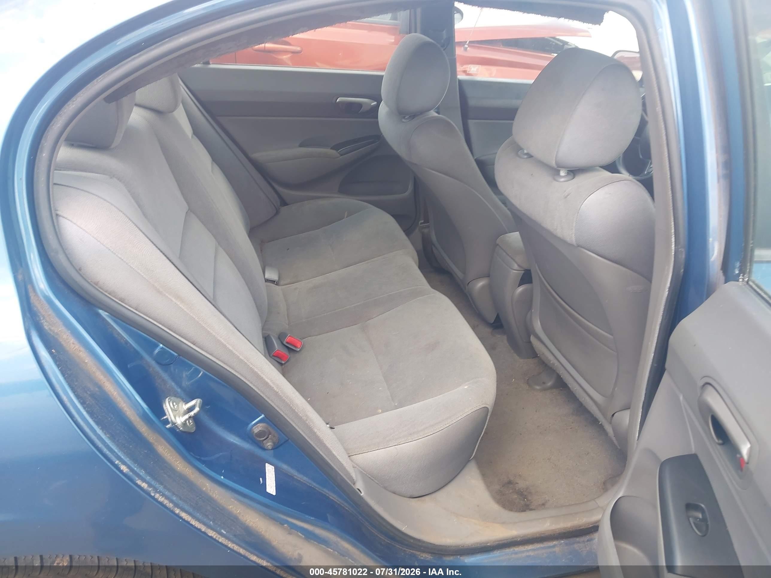 2007 Honda Civic Lx Blue vin: 1HGFA16587L133471