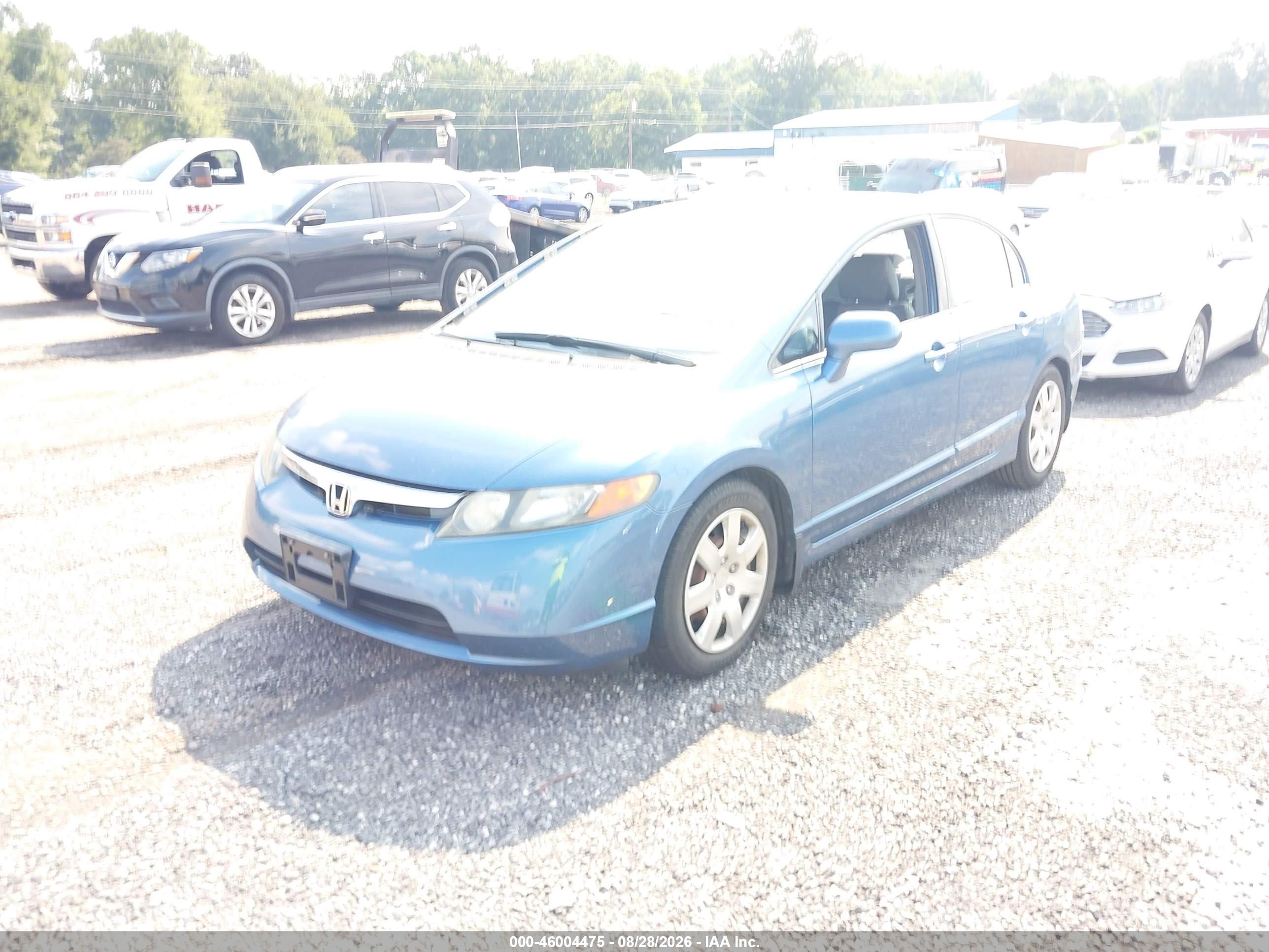 2008 Honda Civic Lx Blue vin: 1HGFA16588L004650
