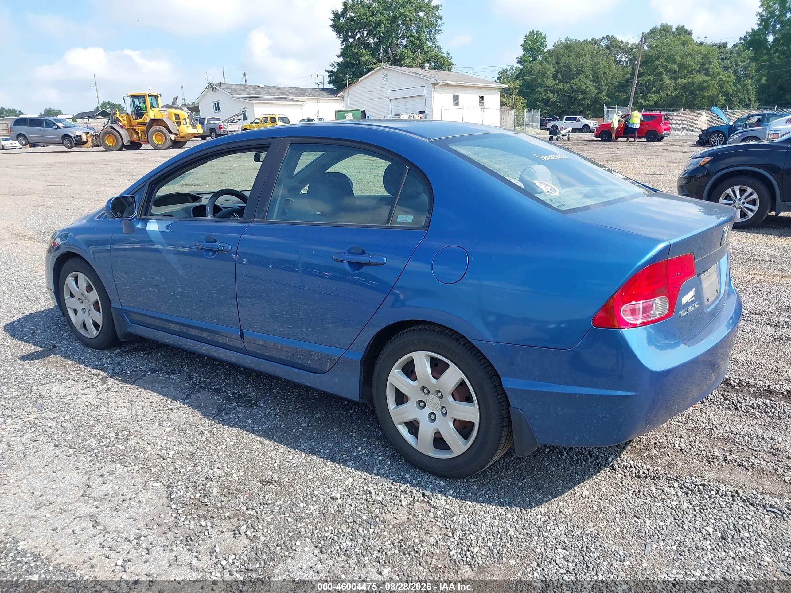 2008 Honda Civic Lx Blue vin: 1HGFA16588L004650