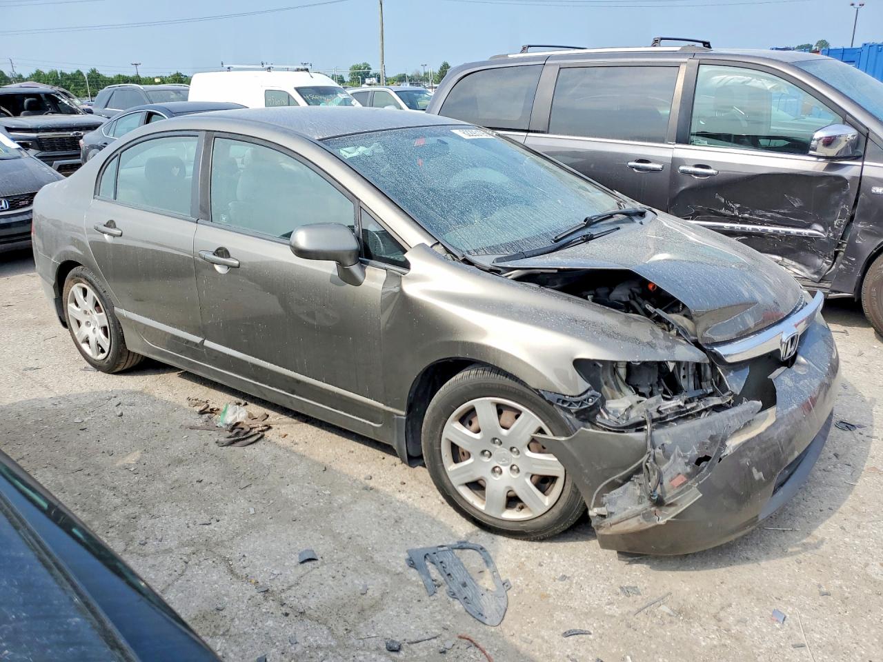 2008 Honda Civic Lx Gray vin: 1HGFA16588L017026