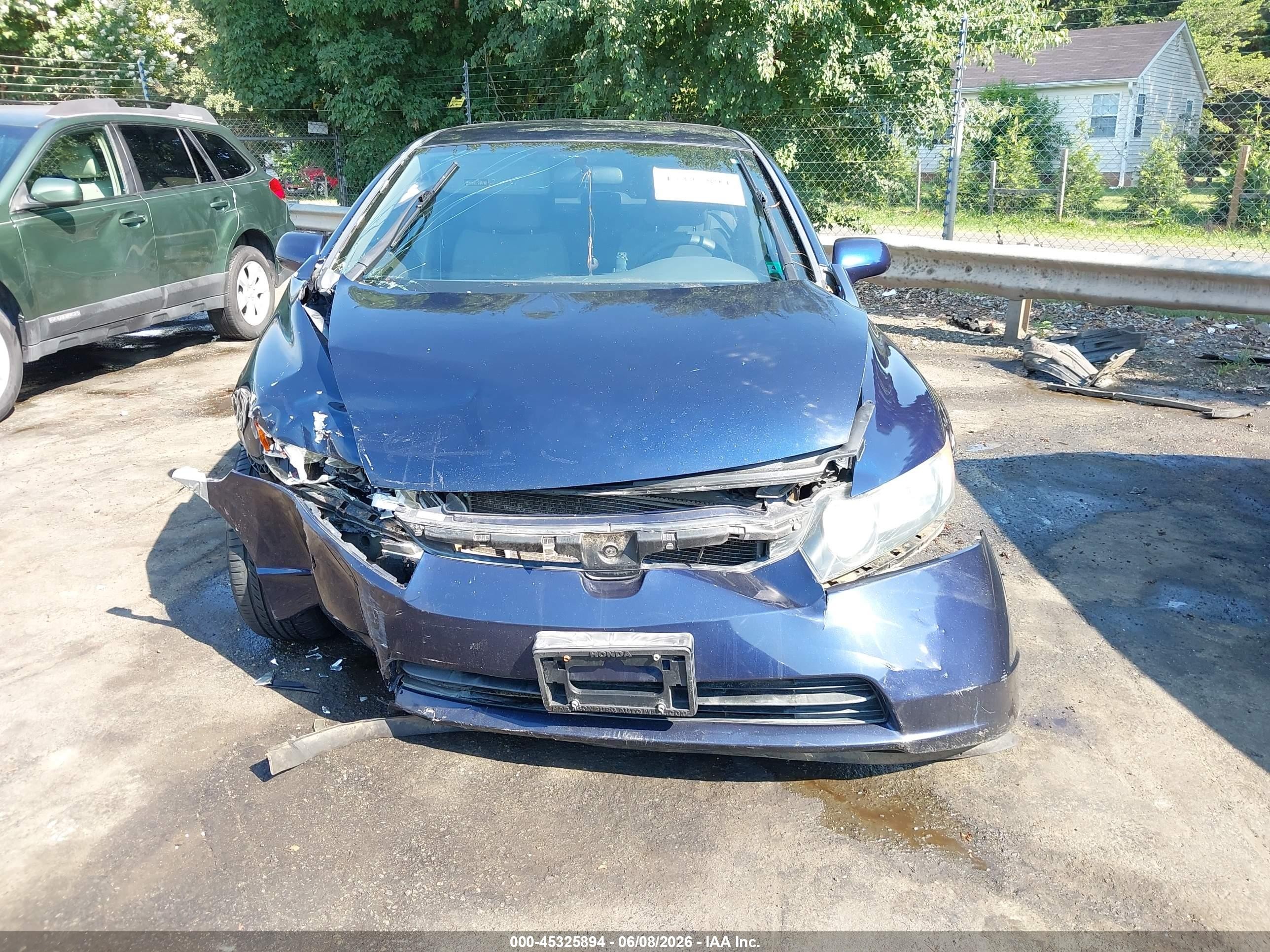 2008 Honda Civic Lx Синий vin: 1HGFA16588L026230