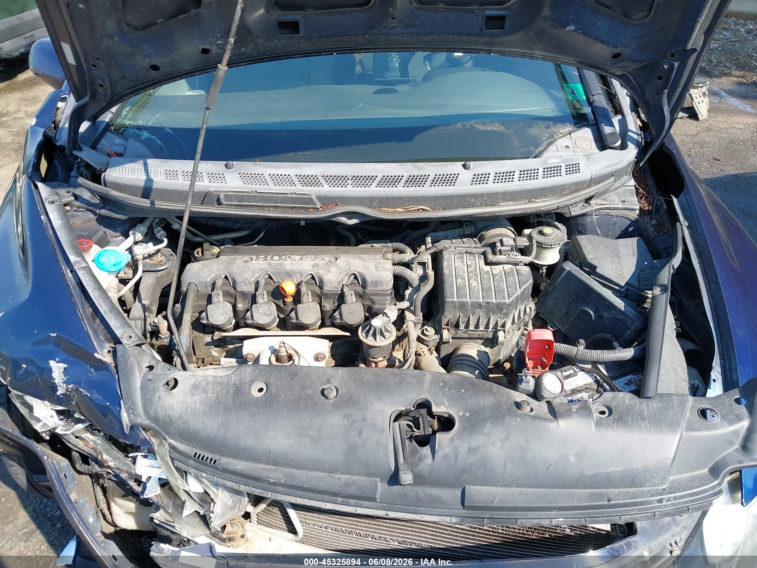 2008 Honda Civic Lx Синий vin: 1HGFA16588L026230