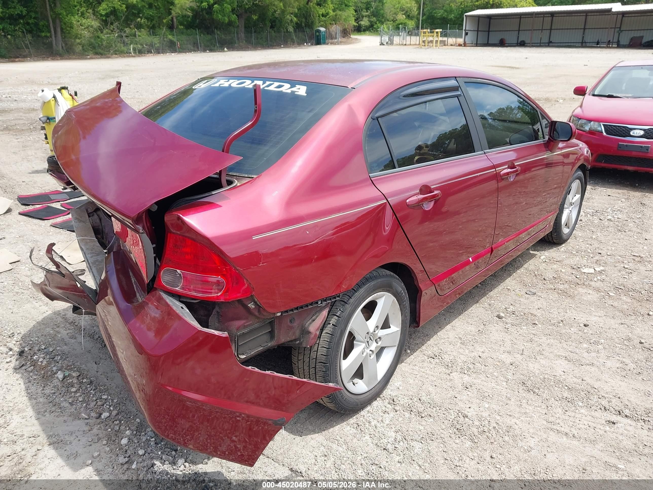 2008 Honda Civic Lx Red vin: 1HGFA16588L036661