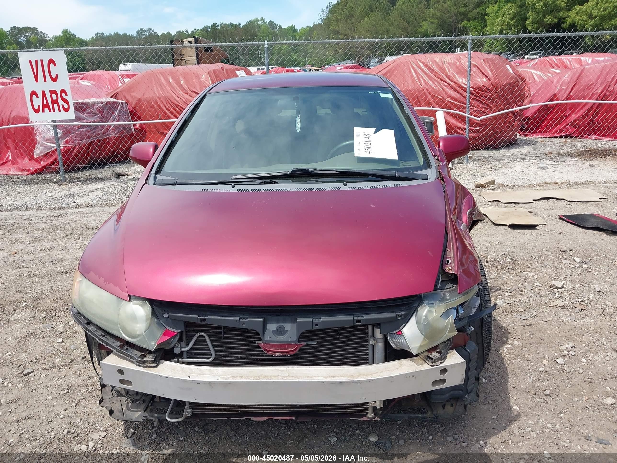 2008 Honda Civic Lx Red vin: 1HGFA16588L036661