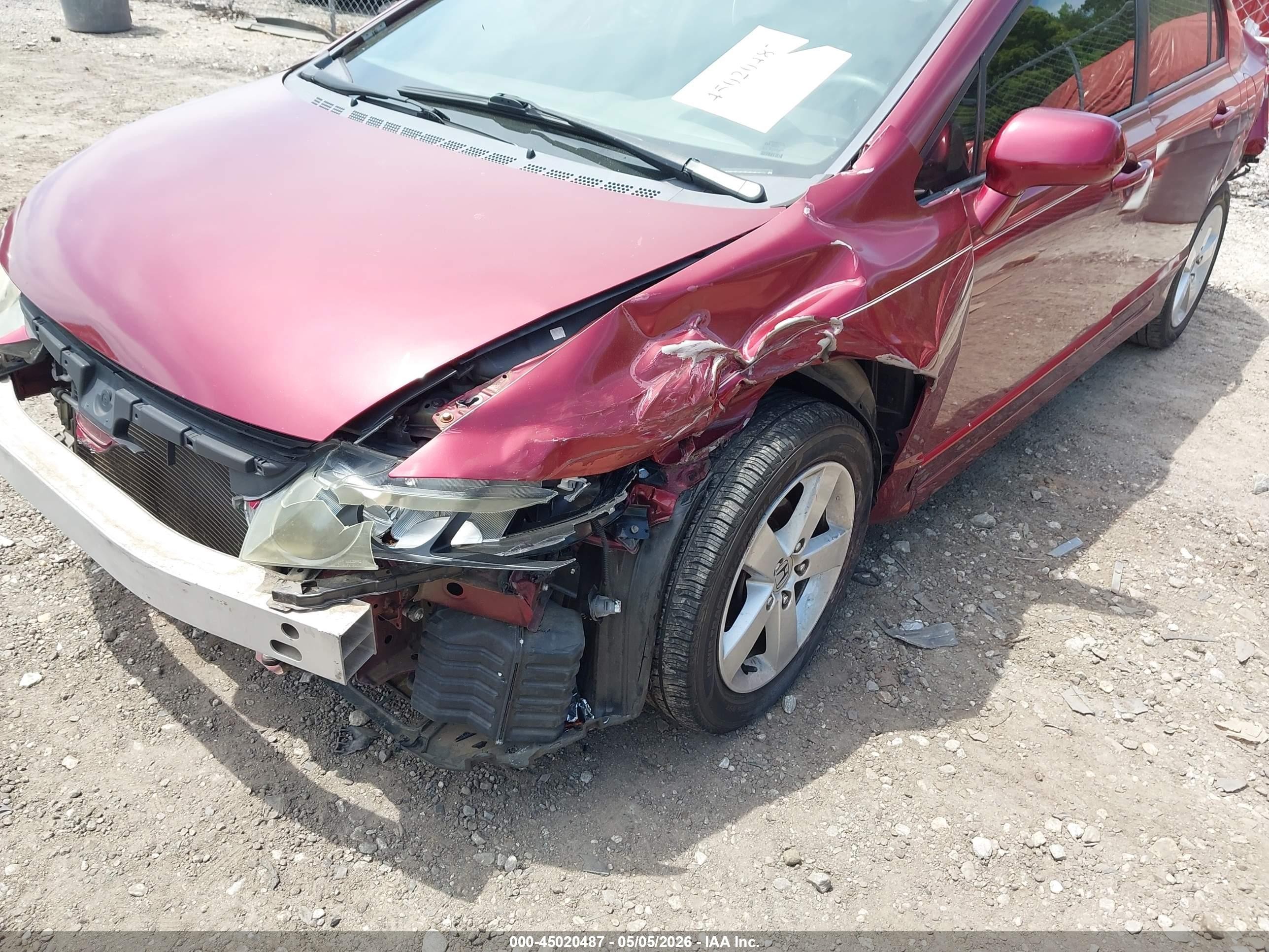2008 Honda Civic Lx Red vin: 1HGFA16588L036661