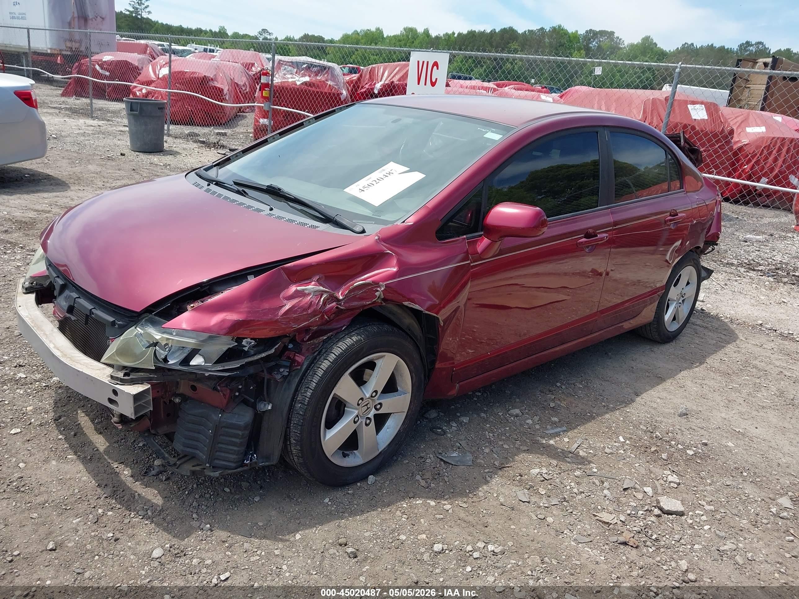 2008 Honda Civic Lx Red vin: 1HGFA16588L036661