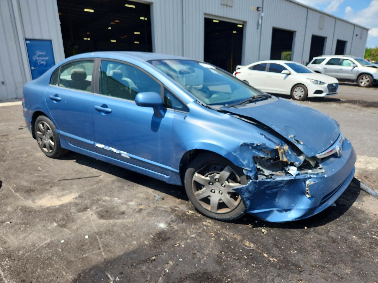 2008 Honda Civic Lx Blue vin: 1HGFA16588L092857