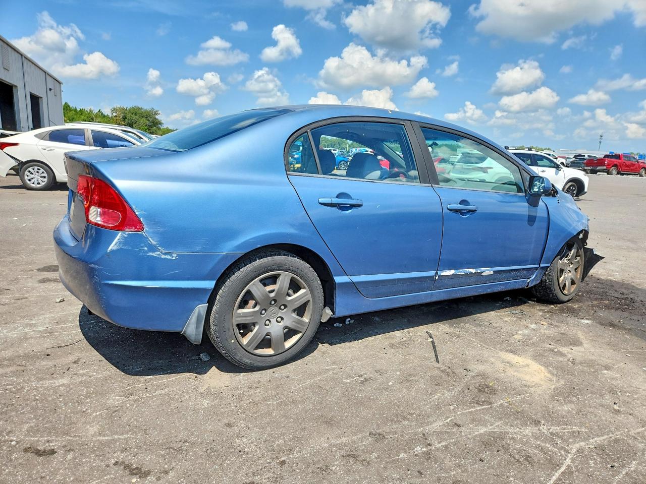 2008 Honda Civic Lx Blue vin: 1HGFA16588L092857