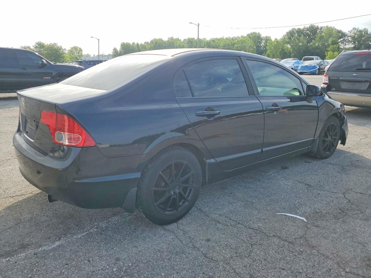 2008 Honda Civic Lx Black vin: 1HGFA16588L106983