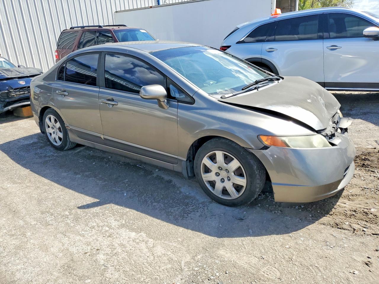 2008 Honda Civic Lx Gray vin: 1HGFA16588L110757