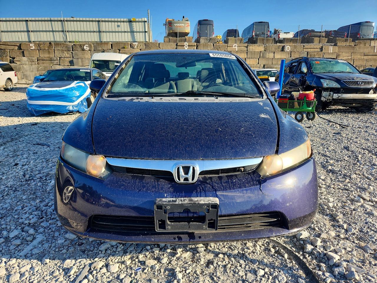 2008 Honda Civic Lx Blue vin: 1HGFA16588L112752