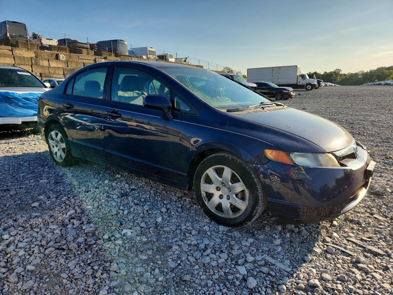 2008 Honda Civic Lx Blue vin: 1HGFA16588L112752