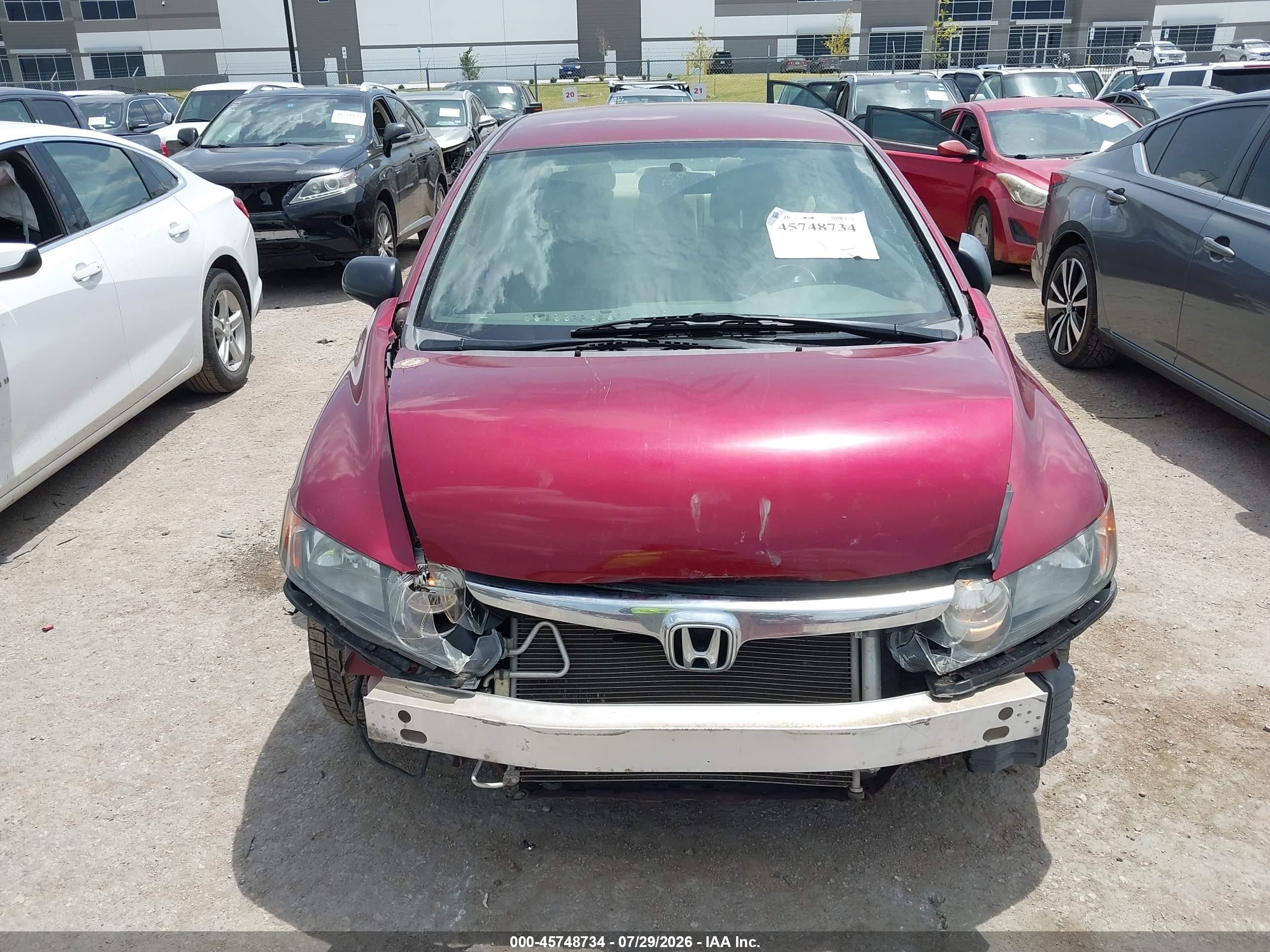 2008 Honda Civic Lx Maroon vin: 1HGFA16588L118051