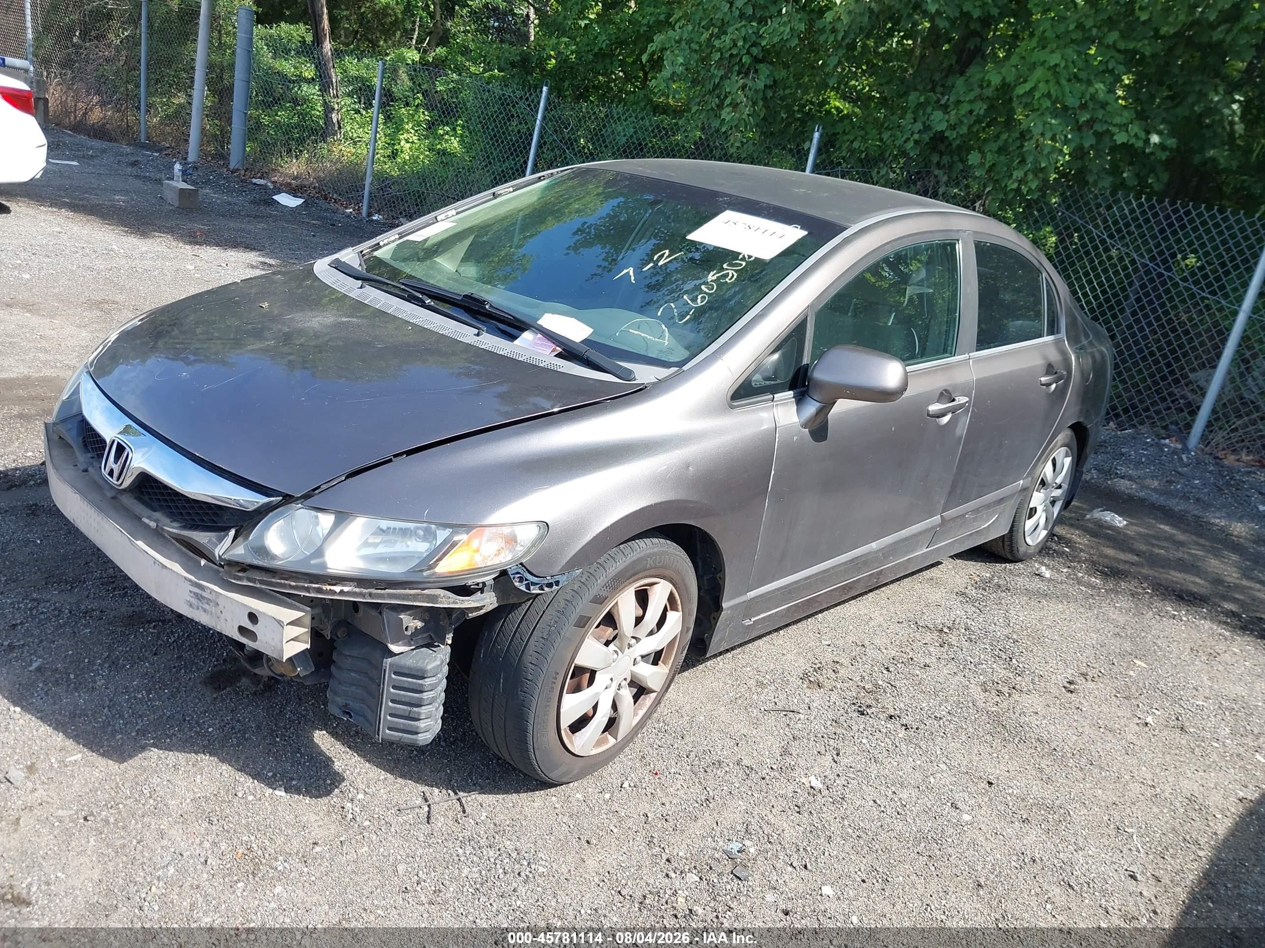 2009 Honda Civic Lx Brown vin: 1HGFA16589L020946