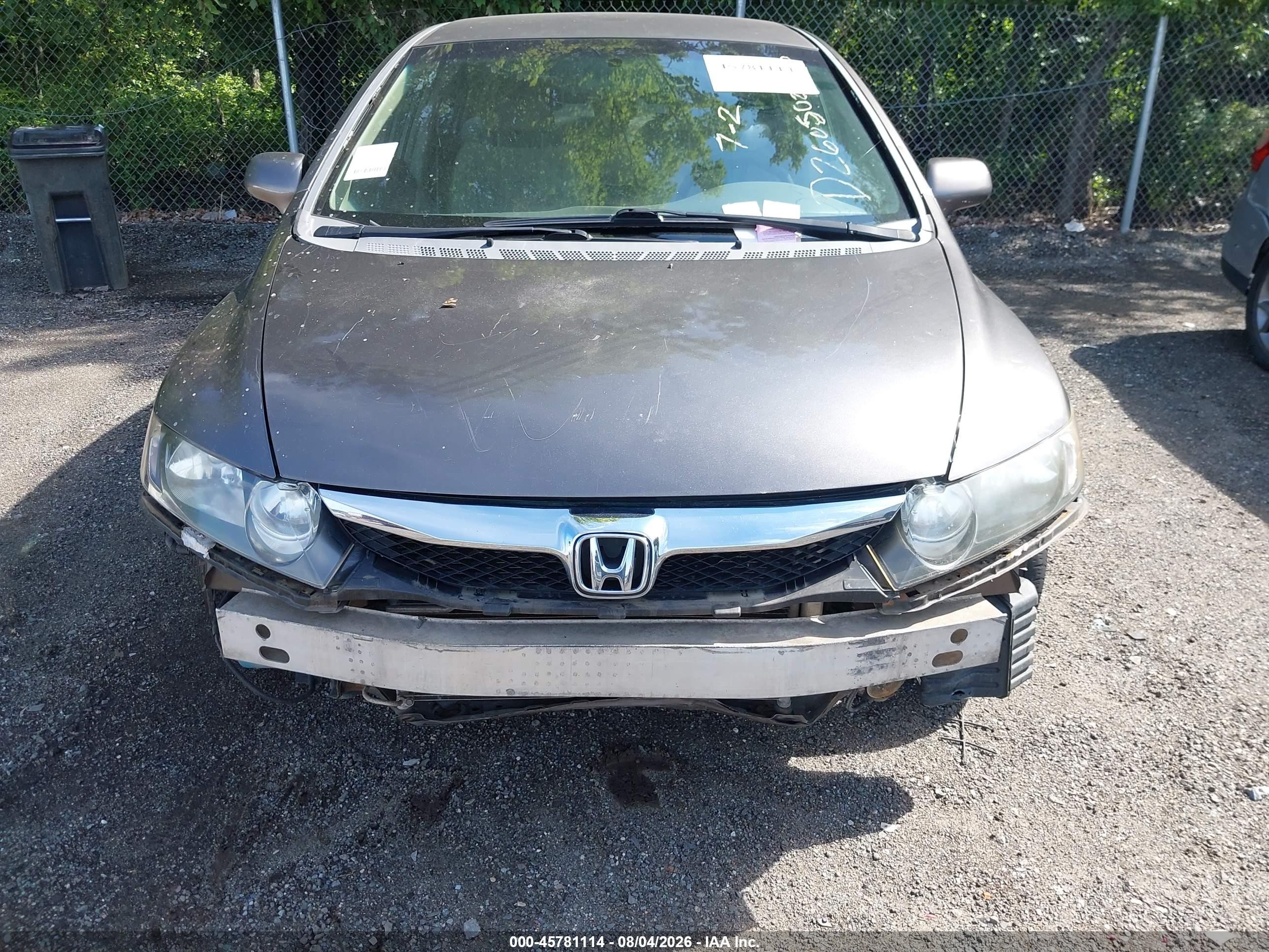 2009 Honda Civic Lx Brown vin: 1HGFA16589L020946
