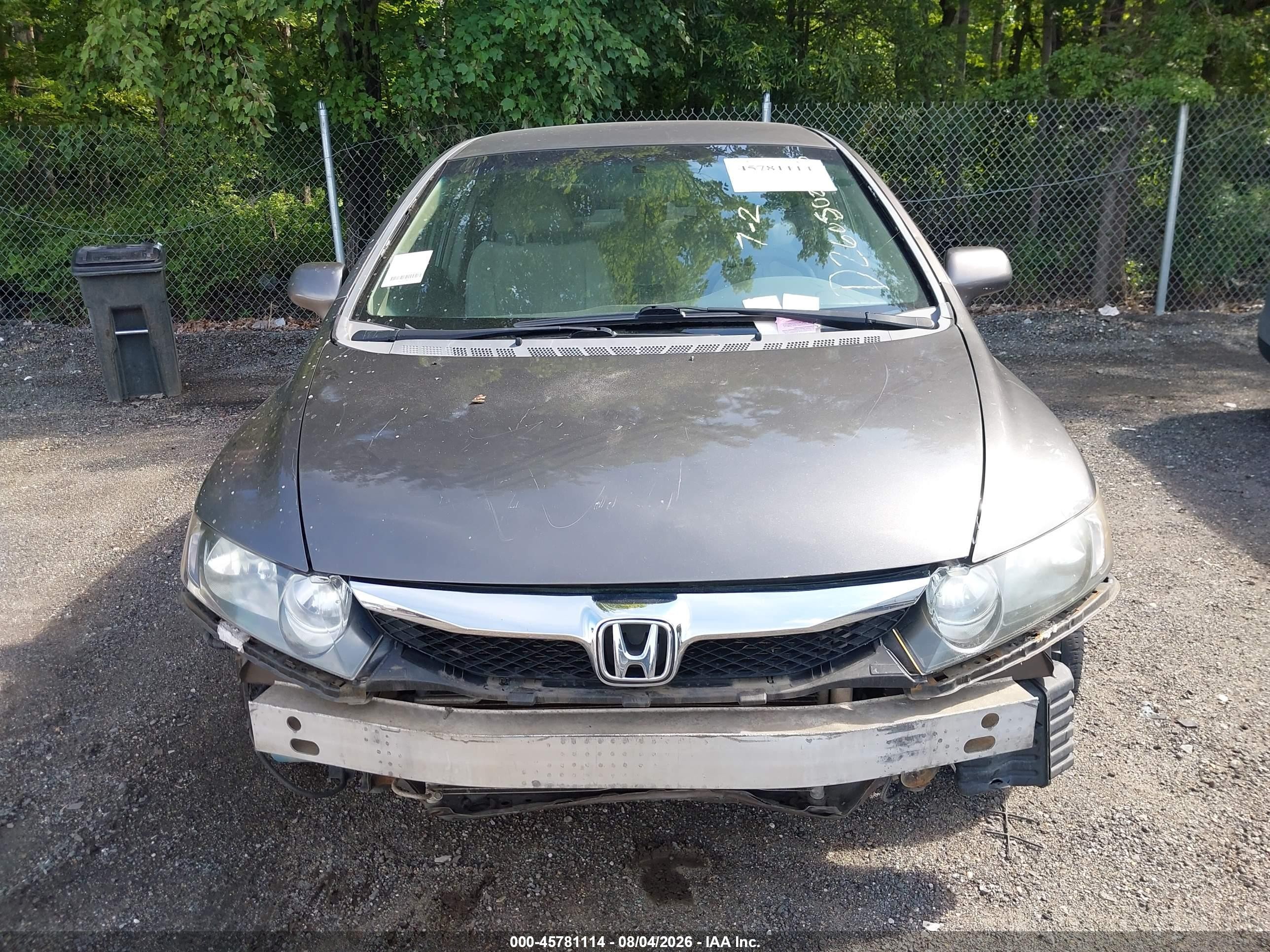 2009 Honda Civic Lx Brown vin: 1HGFA16589L020946