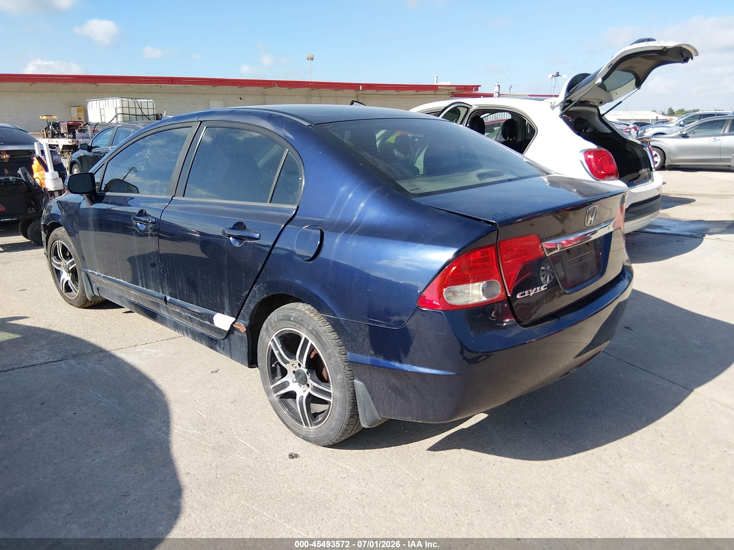 2009 Honda Civic Lx Blue vin: 1HGFA16589L021837